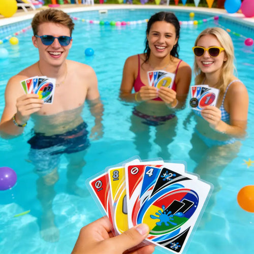 Waterproof Card Game - Clear PVC Transparent Splash-Proof Multiplayer Board Game, Pressure Leak-Proof Adult & Children Toy for Summer Pool Party, Birthday Gift