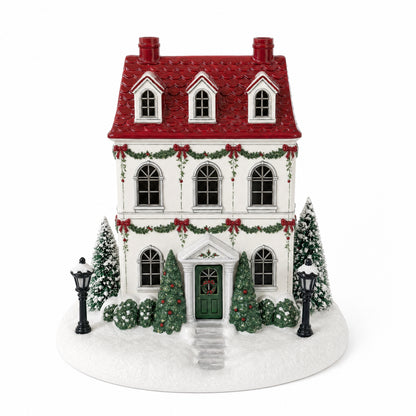 🏠 Christmas House Aroma Diffuser – Gentle Mist & Glowing Windows