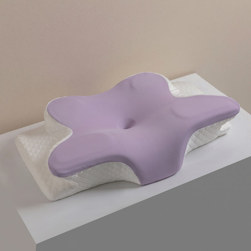 Cervical Spine Protection Butterfly Pillow - Slow Rebound Memory Foam Ergonomic Neck Contour Pillow for Neck Pain Relief & All Sleeping Positions
