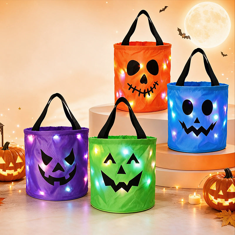 LED Light Up Halloween Candy Bucket