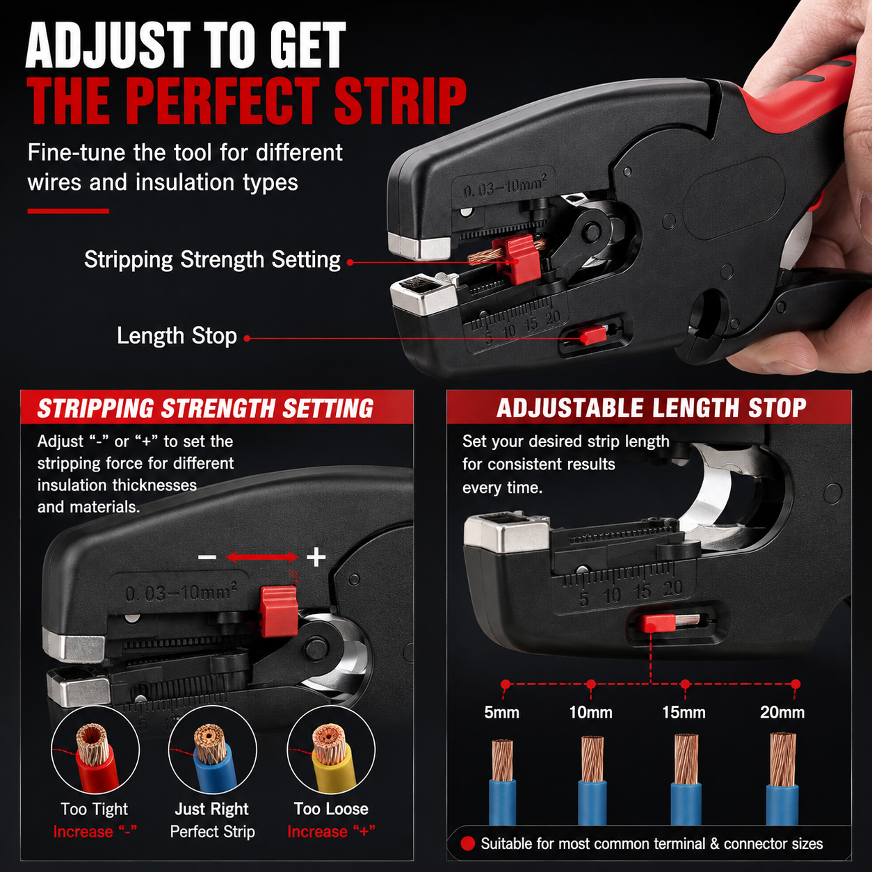 ⚡ HOT SALE | Automatic Wire Stripper & Cutter – Self-Adjusting 2-in-1 Cable Stripping Tool for Electrical & DIY Work