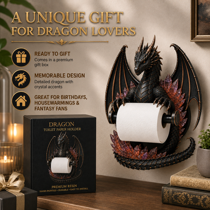 🔥LIMITED-TIME 50% OFF! ✨Crystal Dragon Toilet Paper Holder