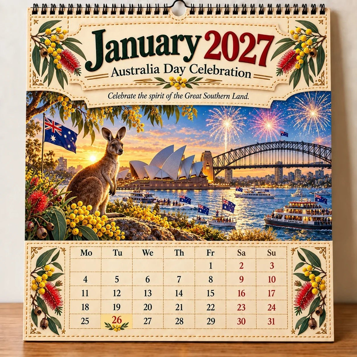 🔥🦘- 2027 Australia 125th Anniversary Wall Calendar 🐨