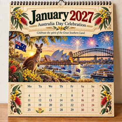 🔥🦘- 2027 Australia 125th Anniversary Wall Calendar 🐨