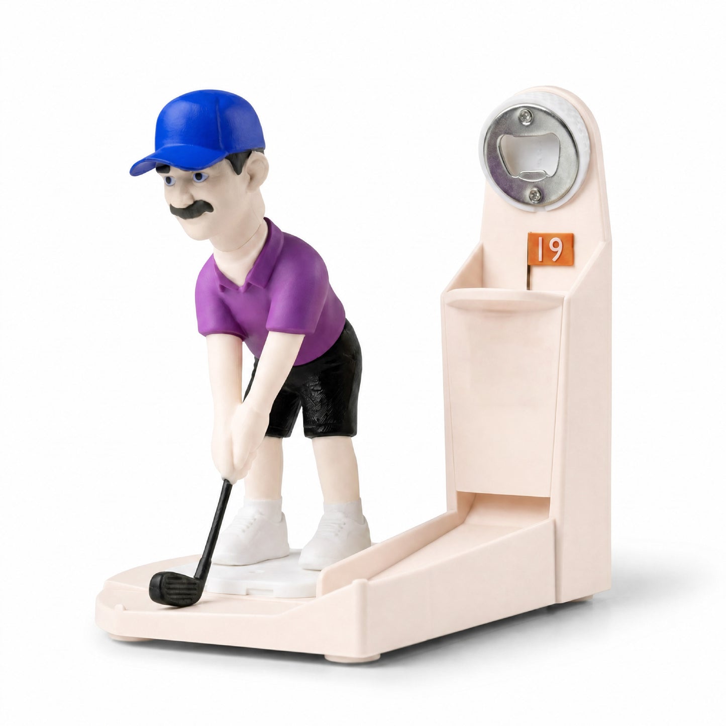 Desktop Mini-Golf Bottle Opener & Cap Launcher Game