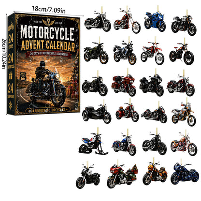 🏍️ Ride Into Christmas! 24-Day Motorcycle Theme Advent Calendar & Collector's Gift Box