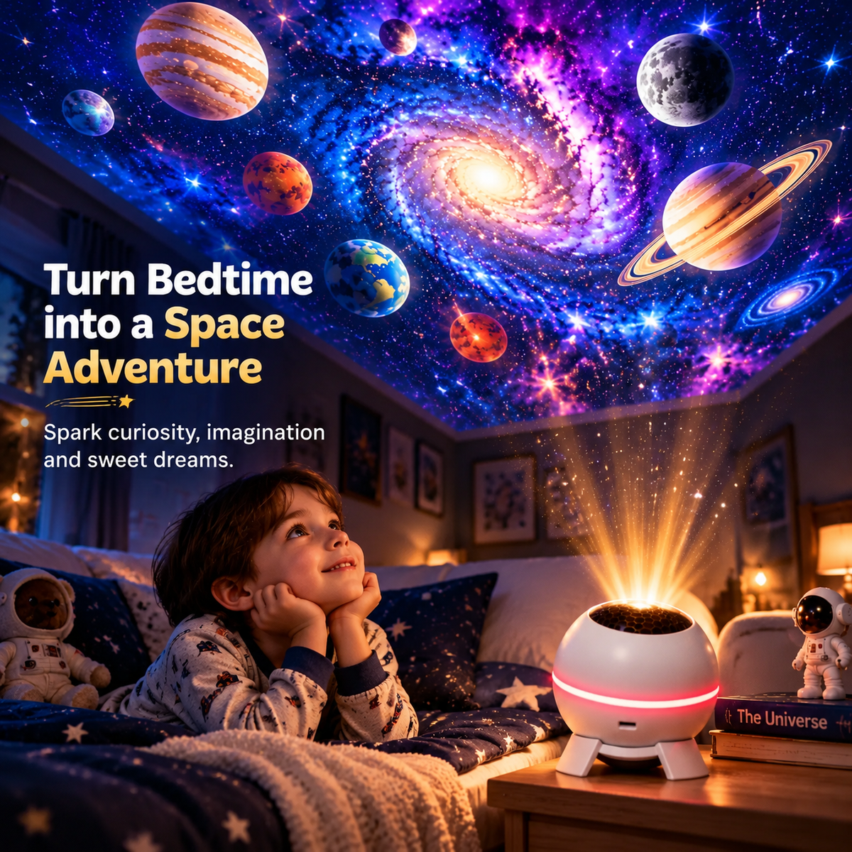 🌌🔥 50% OFF Galaxy Projector for Bedroom – USB Star & Planet Ceiling Projector, Colorful Nebula Night Ambience, Limited-Time Deal!