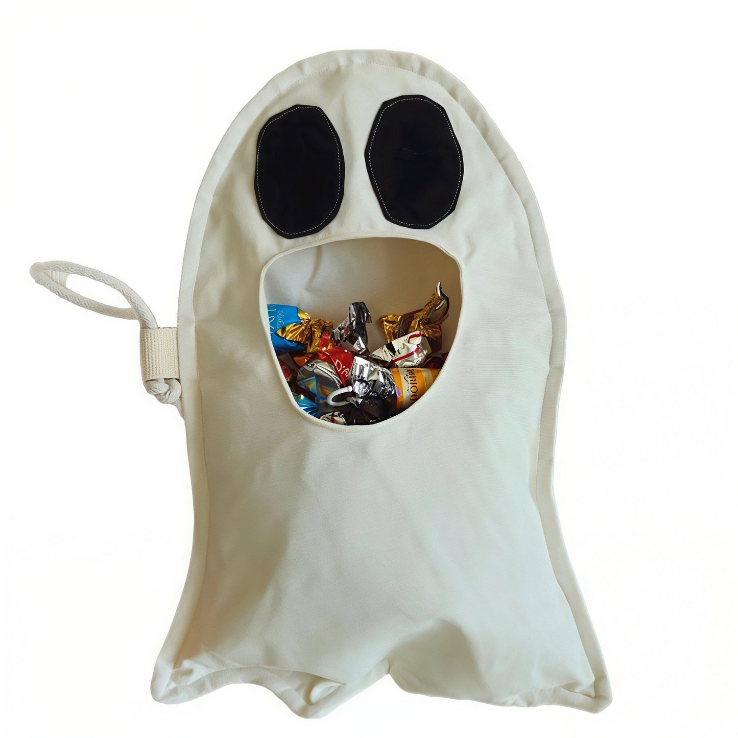 👻 DIY Halloween Ghost Candy Bag | Interactive Feed-Mouth Trick-or-Treat Bucket for Kids 🍬✨