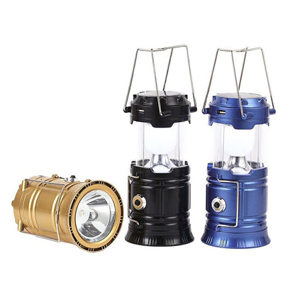 3-in-1 Solar Collapsible Camping Light - LED Horse Lantern Flashlight with USB Phone Charger, Ultra-Bright Portable Tent Lamp for Camping & Emergency