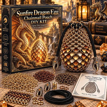 Dragon Egg Chainmail Pouch DIY Kit – 8 Fantasy Styles