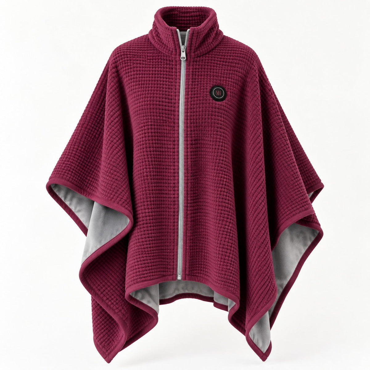 Wine Red color variant of the wearable heated shawl
