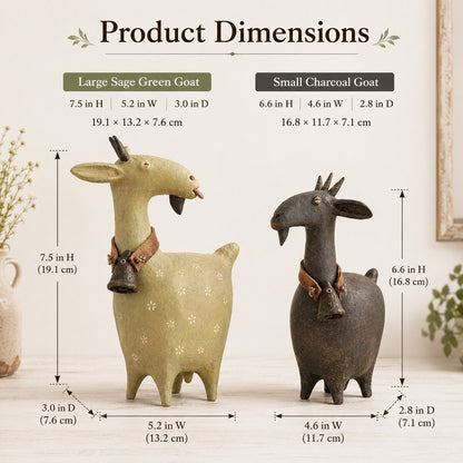 🐐 Whimsical Farmhouse Goat Figurines