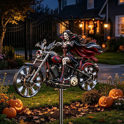 🎃 Halloween Motorcycle Garden Windmill 🏍