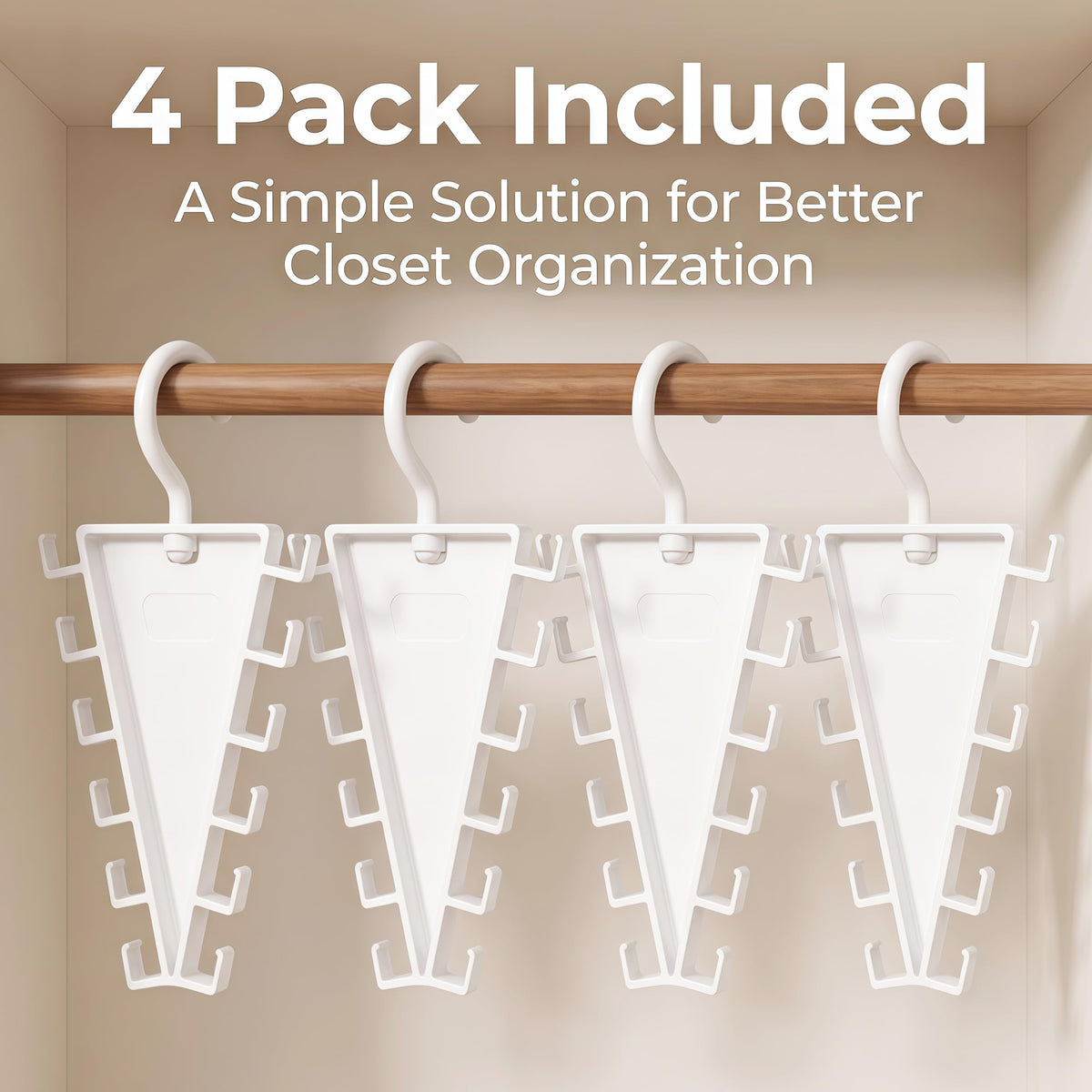 ✨ 12-Hook V-Shaped Closet Organizer – Save Space & Keep Accessories Tidy