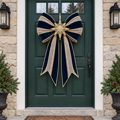 ✨ Oversized Light-Up Christmas Door Bow | 6 Festive Styles