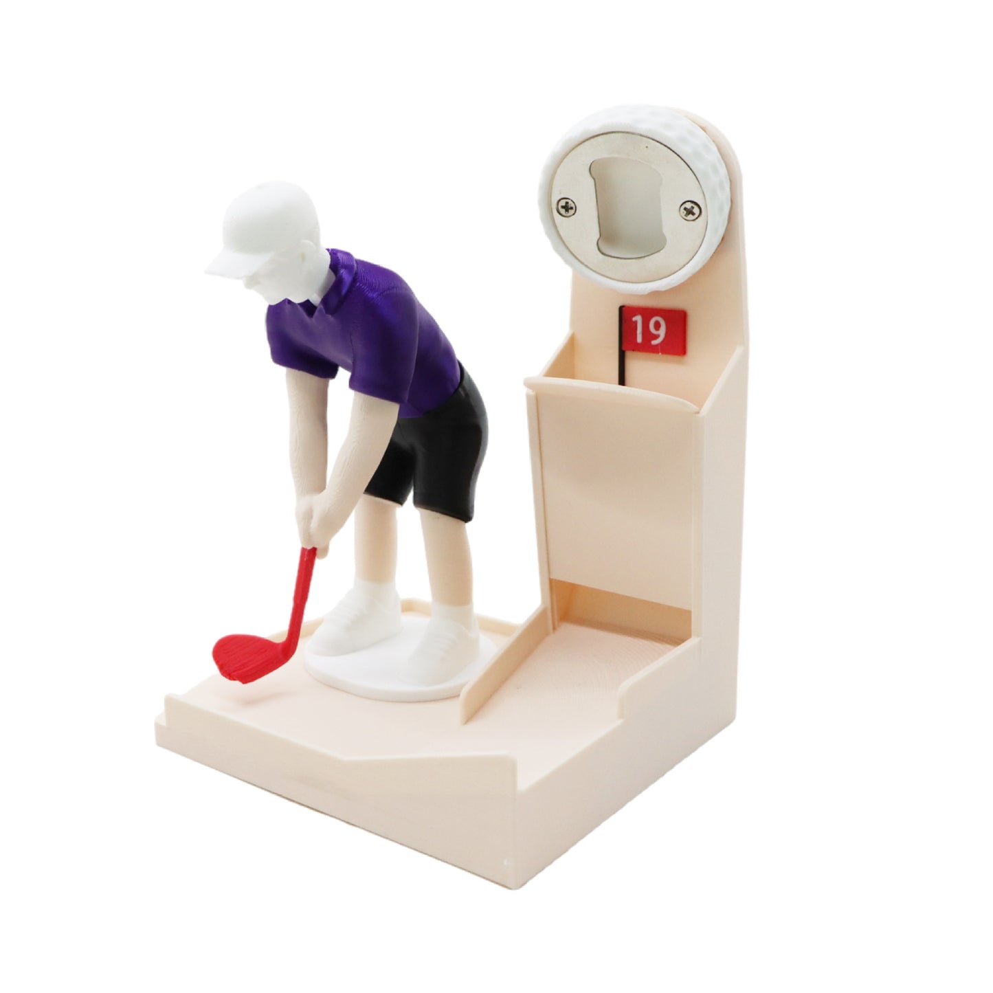 Desktop Mini-Golf Bottle Opener & Cap Launcher Game