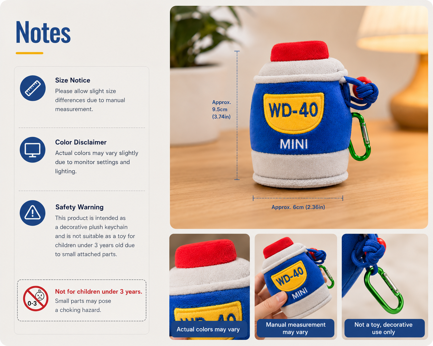 [Men's Perfume] WD40 Lubricating Oil Plush Pendant