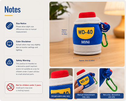 [Men's Perfume] WD40 Lubricating Oil Plush Pendant