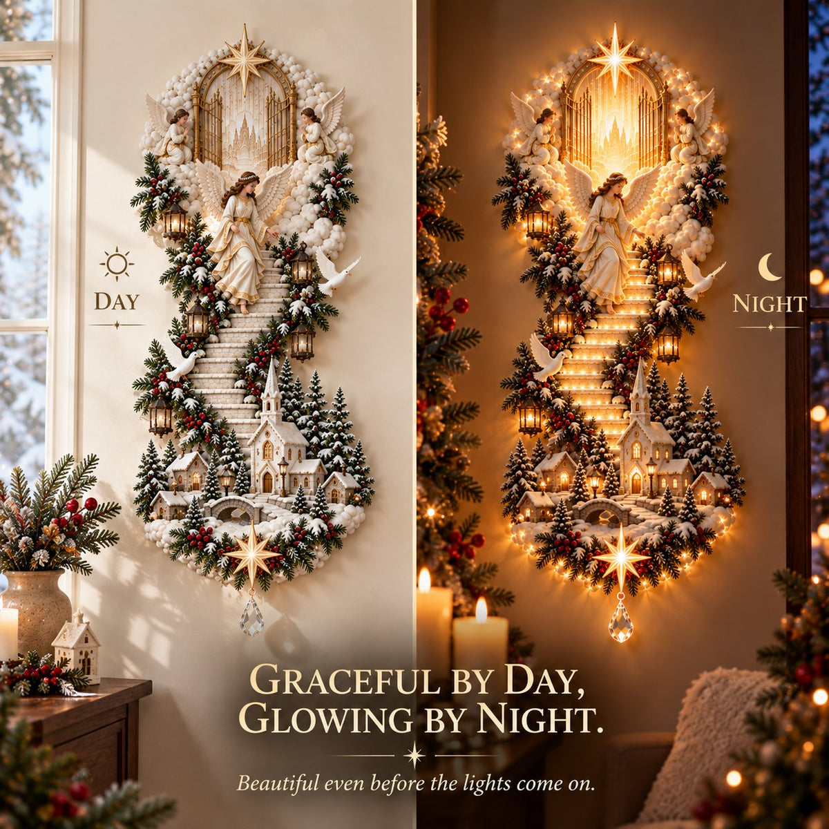 ✨ Last Day – 60% OFF!✨ Jesus Light of Heaven Christmas Wall Hanging✝️