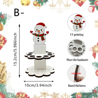 💵 Unique Christmas Wooden Cash Gift Stand – Make Giving Cash Extra Fun & Special! 🎄