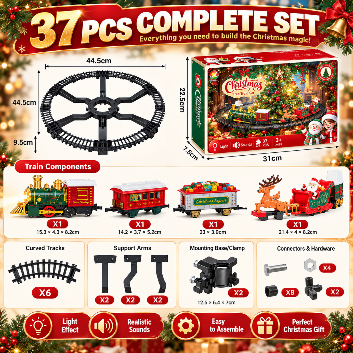 🎄 Christmas Tree Train Set – Make Your Holiday Tree the Moment Everyone Remembers 🚂