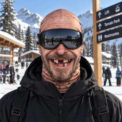 🎿 Realistic Face Balaclava – Funny Ski & Snowboard Mask for Cold Weather Adventures