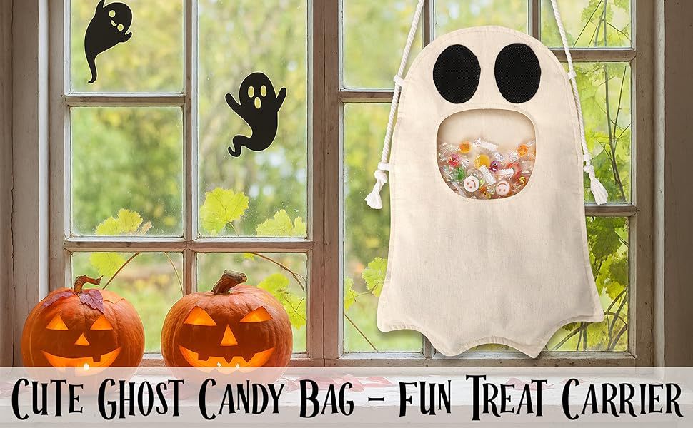 👻 DIY Halloween Ghost Candy Bag | Interactive Feed-Mouth Trick-or-Treat Bucket for Kids 🍬✨