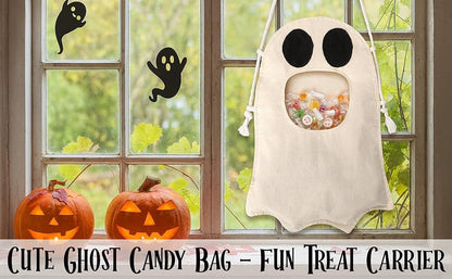 👻 DIY Halloween Ghost Candy Bag | Interactive Feed-Mouth Trick-or-Treat Bucket for Kids 🍬✨