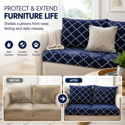 🛋️ Waterproof Outdoor Patio Sofa Cushion Covers 🔥
