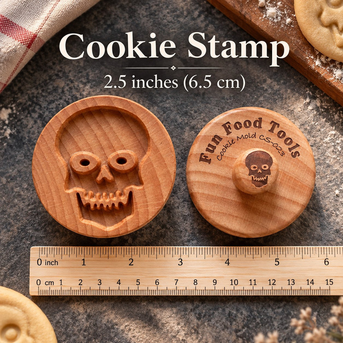 Wooden Cookie Stamp🍪