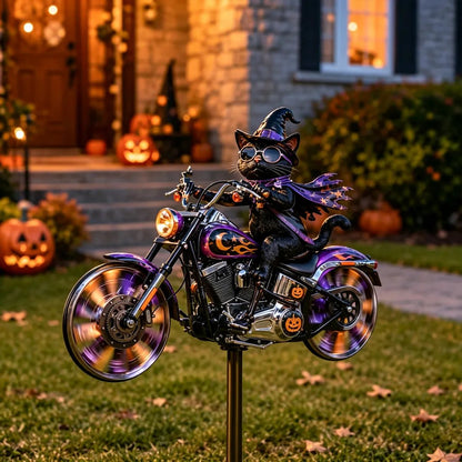 🎃 Halloween Motorcycle Garden Windmill 🏍