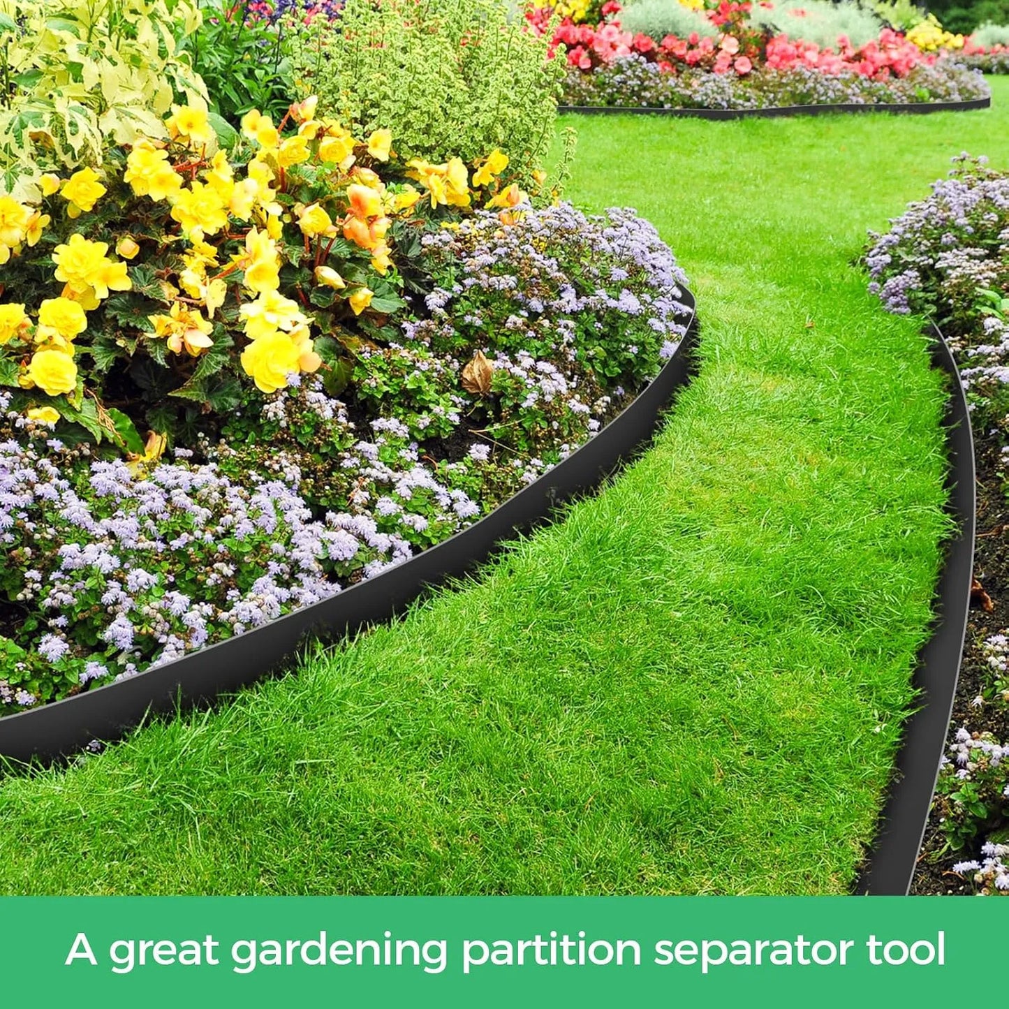 🏠🌿Instantly Upgrade Your Garden Borders — 16.5 FT No-Dig Landscape Edging Kit with 15 Stakes