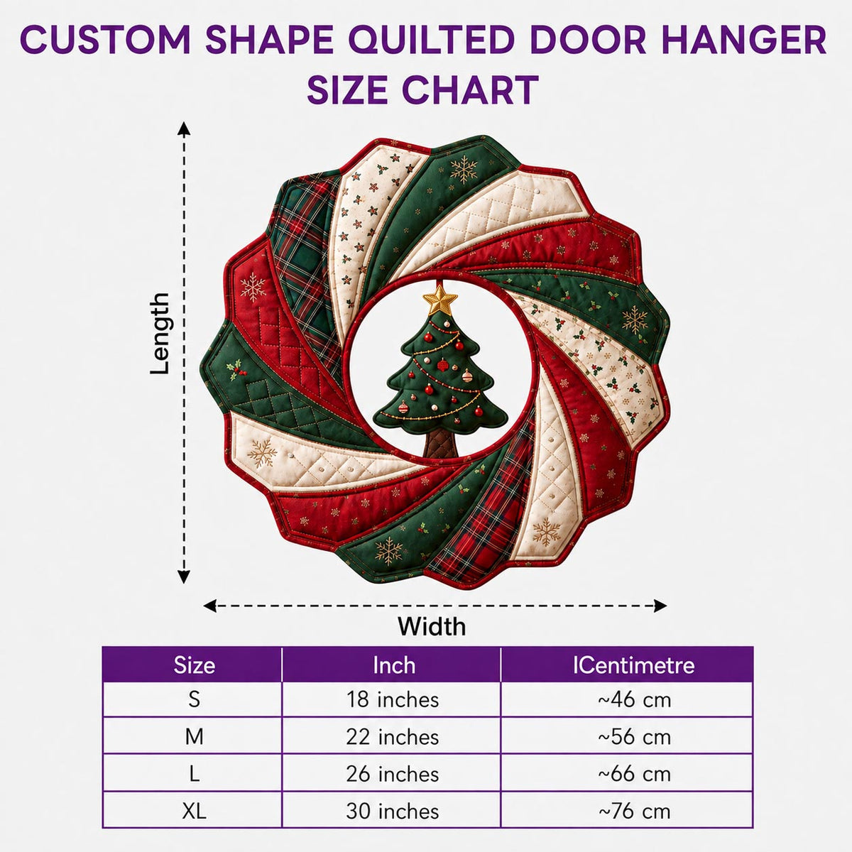 Christmas Snowman Custom Shape Quilted Door Hanger