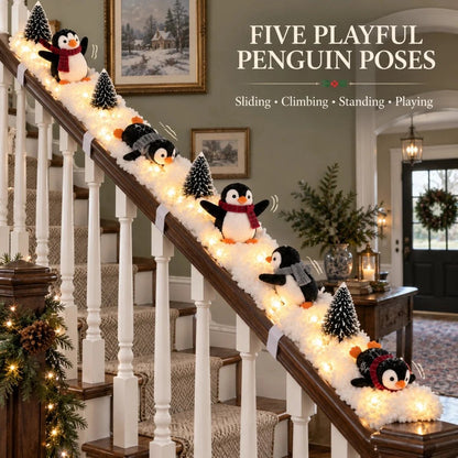 🐧 Penguin Christmas Stair Snow Decor | A Cozy Penguin Christmas Story ✨