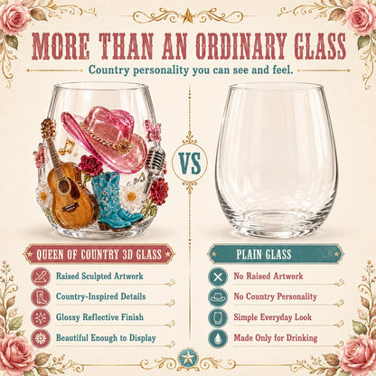 🎸✨ Queen of Country 1946–2026 3D Glass Collection