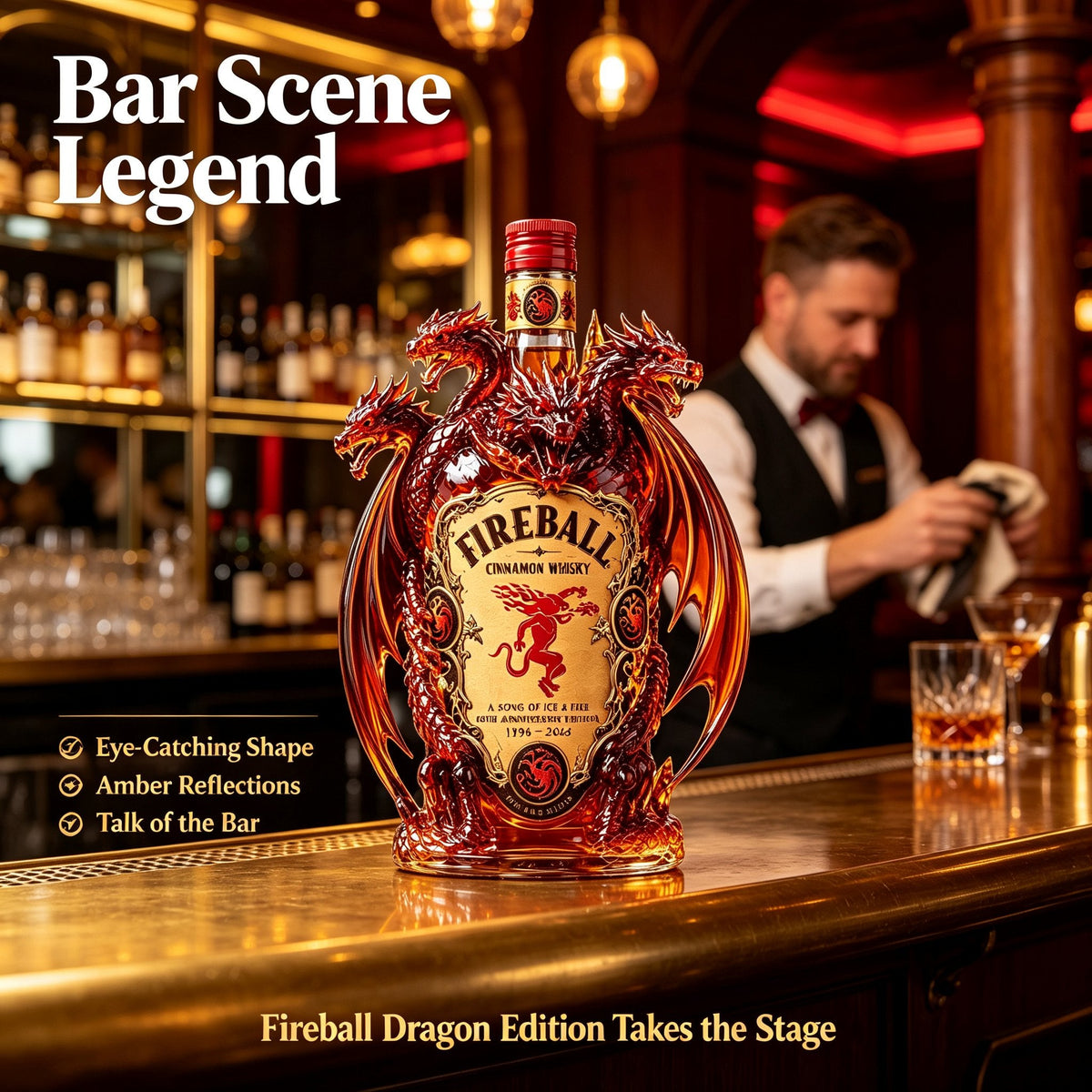 🐉🔥 Legendary Dragon Bar Decanter – Sculpted Collector Bottle for Home Bar & Gifting