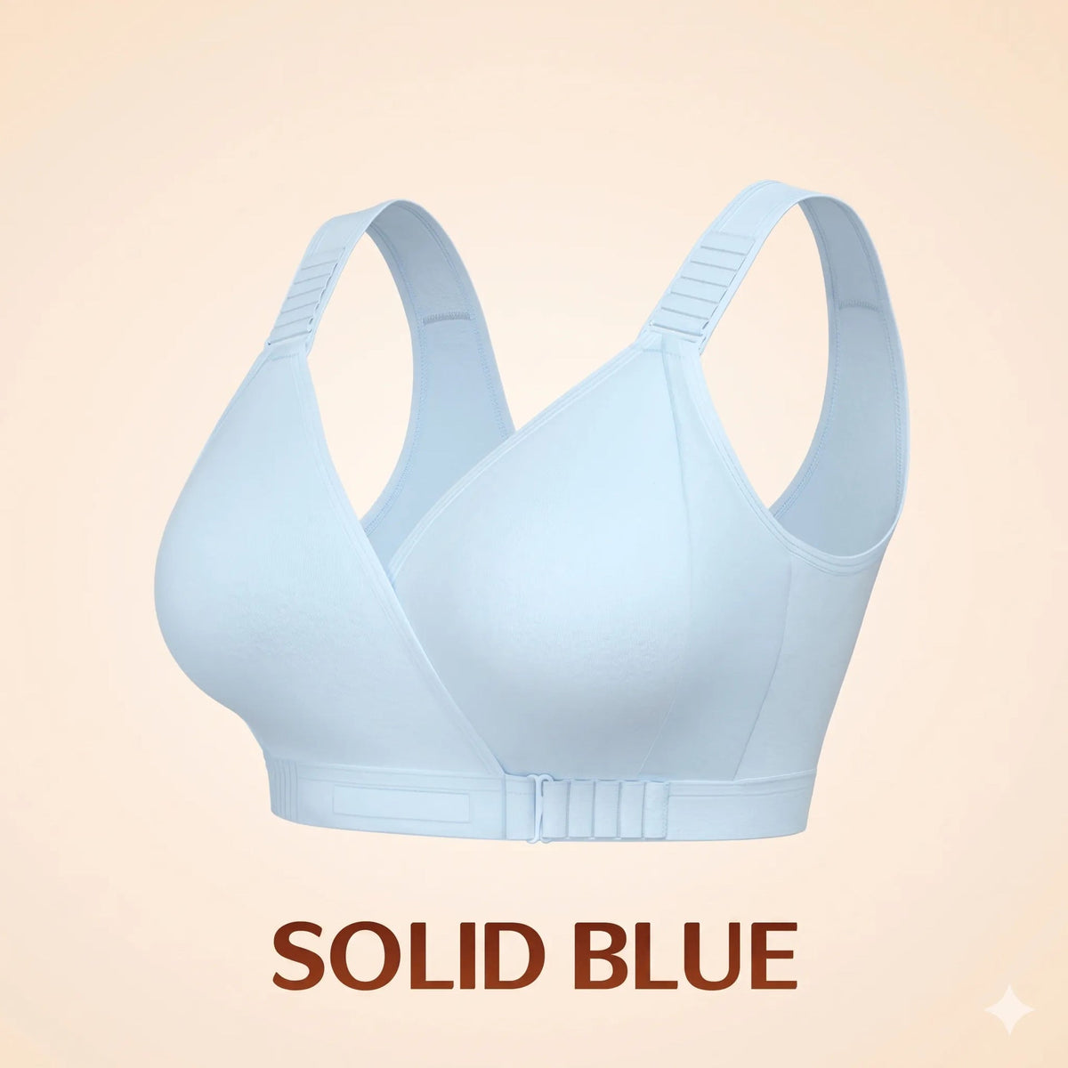 Front-Closure Wireless Comfort Bra – Adjustable Straps & Gentle Support