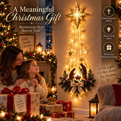 ✝️✨ Bethlehem Star of Faith™ – Lighted Nativity Wall Decor