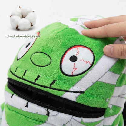 🧟 Interactive Singing Mummy Plush Kids Backpack | Halloween Trick-or-Treat Candy Bag