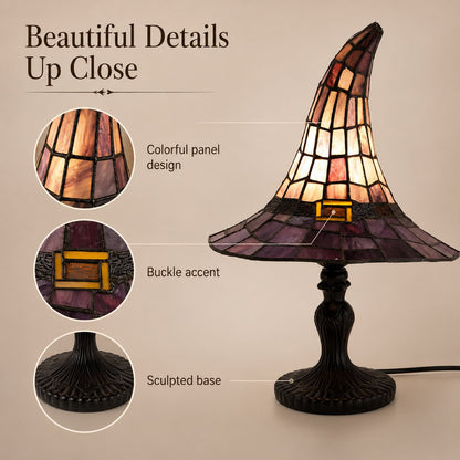 🧙‍♀️ Stained-Resin-Style Witch Hat Lamp