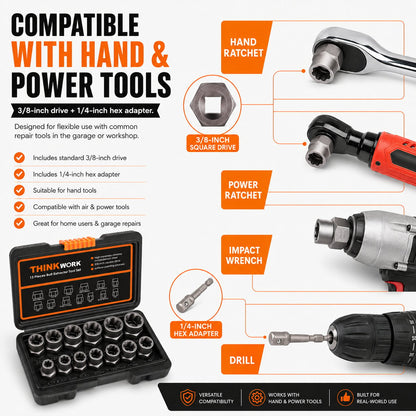 🧰13+1 PCS Bolt & Nut Extractor Set🔩-Buy 2 Get Free Shipping