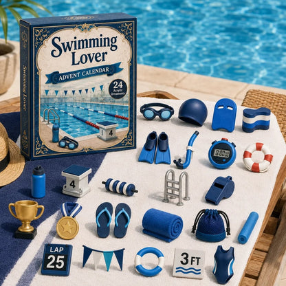 🎄🏊‍♀️ Swimming Lover’s Advent Calendar 2026 – 24 Fun Acrylic Charms