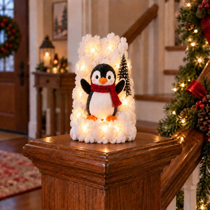 🐧 Penguin Christmas Stair Snow Decor | A Cozy Penguin Christmas Story ✨