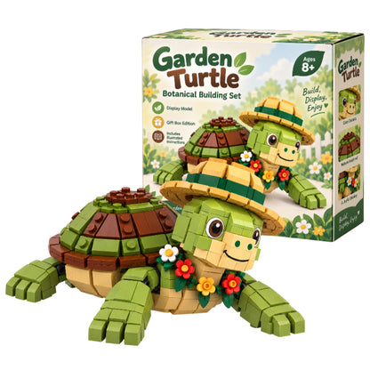 🐢Green Garden Turtle Building Brick Set
