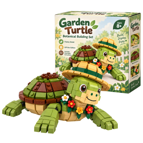 🐢Green Garden Turtle Building Brick Set