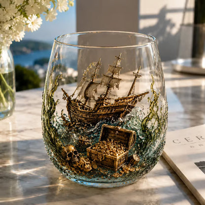 🌊 7-Piece Legendary Ocean Treasure Crystal Set for Whiskey Lovers & Home Bar Collectors ⚓✨