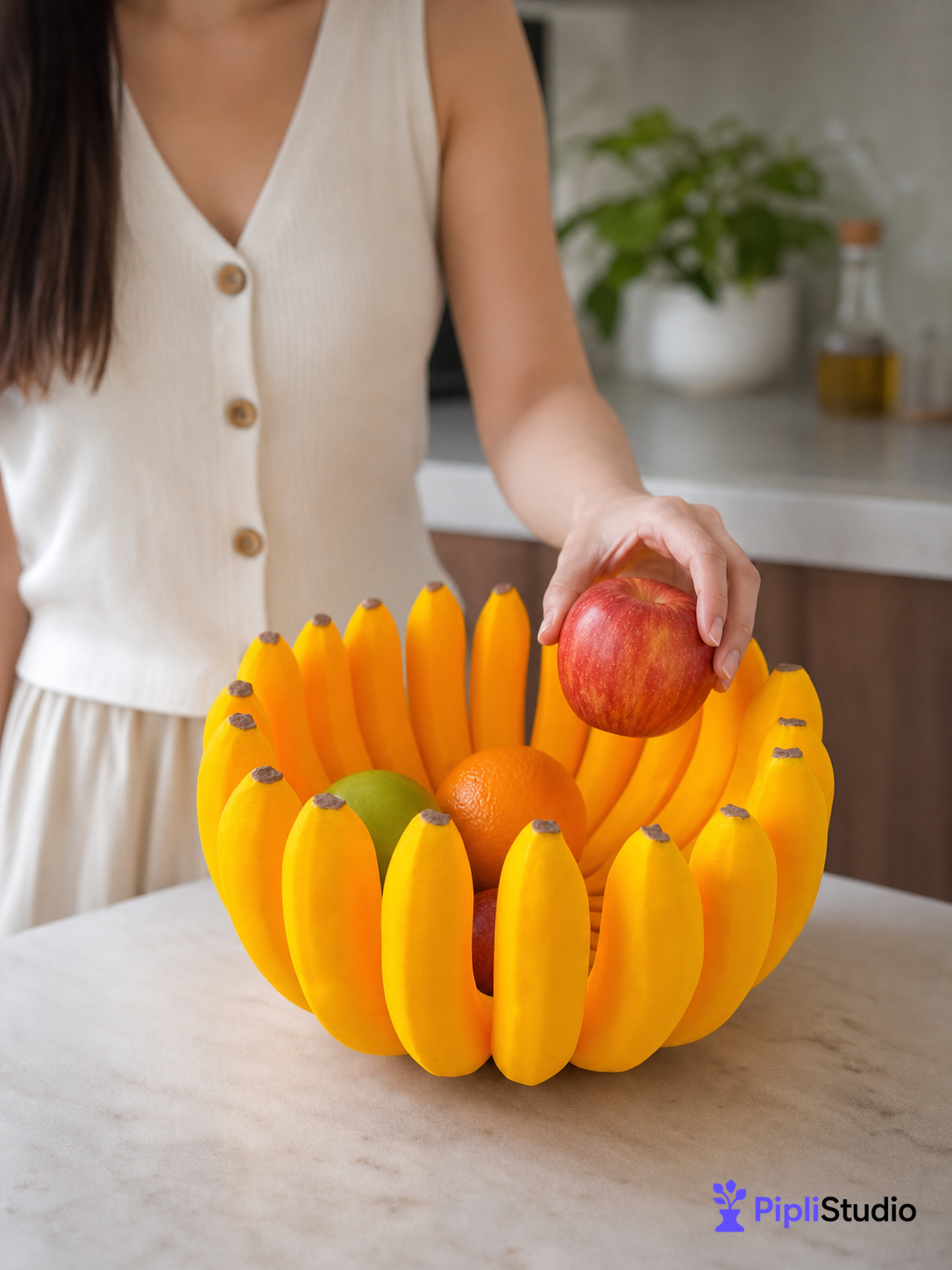 Banana Bowl – Fruit, Vegetable Storage Container & Organizer