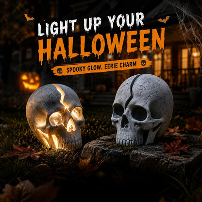 Gothic Solar Cracked Skull Light (Resin Craft)