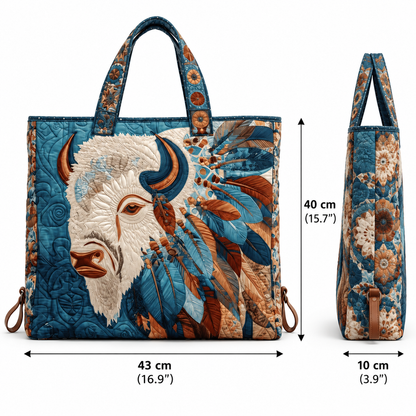 Handmade Native American Quilted Tote Bag