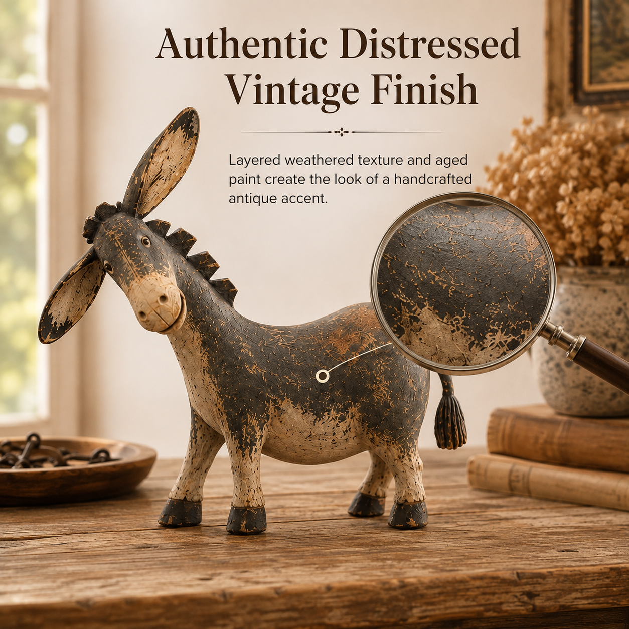🫏Rustic Donkey Figurine for Farmhouse Decor